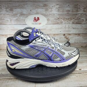ASICS Gel-Foundation 8 Athletic Shoes Womens 8.5 Silver Purple Lace Up Running